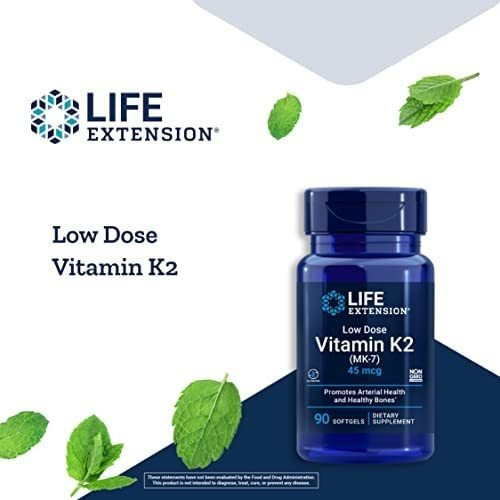 Life Extension Baixa Dose De Vitamina K2 45 Mcg Suporta Saú - Imagem 4
