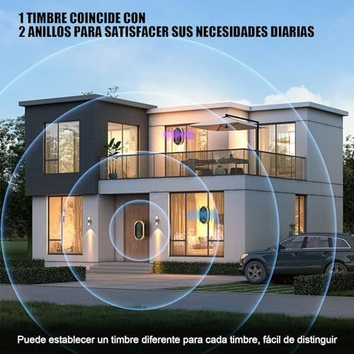 Para Campainha Sem Fio Impermeável De 300m 1 Transmissor 2 - Imagem 6