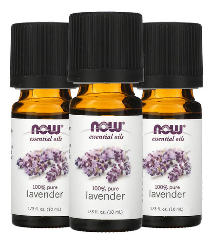 Óleo De Lavanda Now Foods 10ml 100% Puro Importado 3un