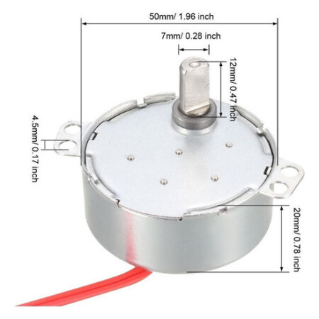 Motor Síncrono Ca 12v 5-6rpm 50-60hz Cw/ccw 4w - Imagem 3