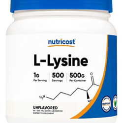 Suplemento Nutricost L-lisina Em Pó 500g - Sem Ogm, Glúten
