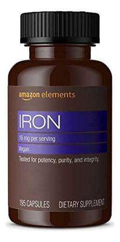 Elements Iron 18mg, Suporta Produção De Glóbulos Vermelhos,