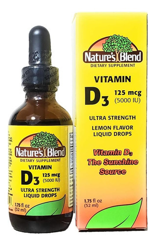 Gotas De Vitamina D3 Da Nature's Blend, 5.000 Ui