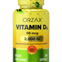 Orzax Vitamin Diu Softgels, Fornecimento Para 360 Dias, Supo
