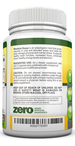 Nutrionn Rhodiola Rosea - 500mg - 180 Cápsulas Veganas - 3% - Imagem 5