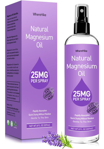 Spray De Óleo De Magnésio Natural Para Pés Tamanho 8 Onças ( - Imagem 9