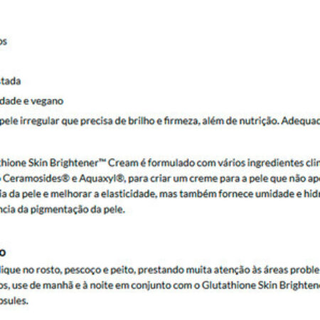 Creme Glutationa Skin Brightener Nowfoods 59ml Importado - Imagem 4