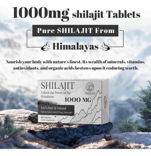 Comprimidos De Shilajit De 30.000 Mg, 100% Shilajit Puro Org - Imagem 5