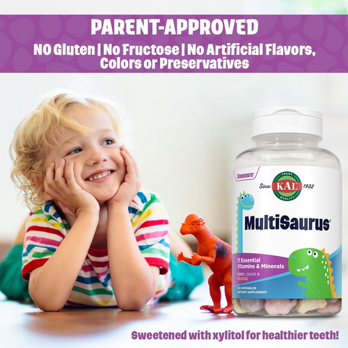 Kal Multisaurus Kids Multivitaminas Mastigáveis, 11 Vitamina - Imagem 4