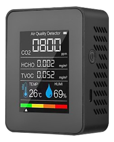Detector De Qualidade Do Ar Formaldeído Tvoc Sensor Co2 Pm2. - Imagem 2