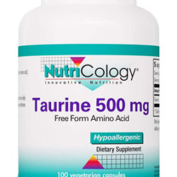 Nutricology Taurina 500 Mg - Energia, Suporte Cardiovascular