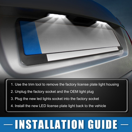 Luzes De Matrícula Para Ford Focus Fusion Lincoln Mks Mkt - Imagem 4