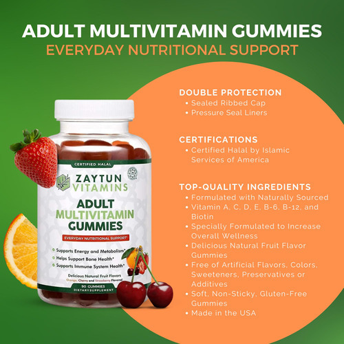 Gomas Multivitamínicas Zaytun Vitamins Halal Para Homens Adu - Imagem 6