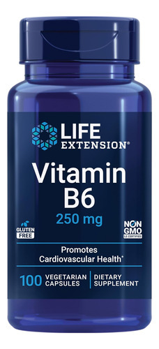 Life Extension Vitamina B6 250 Mg Suplemento De Glicose E A