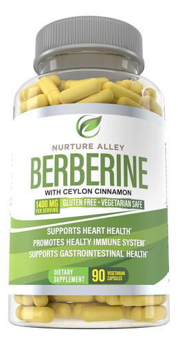Nurture Alley Berberine Complex - Berberine Hcl 1200mg Plus - Imagem 2