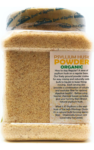 Rani Organics Psyllium Whole Husk Powder (isabgol), Suplemen - Imagem 4