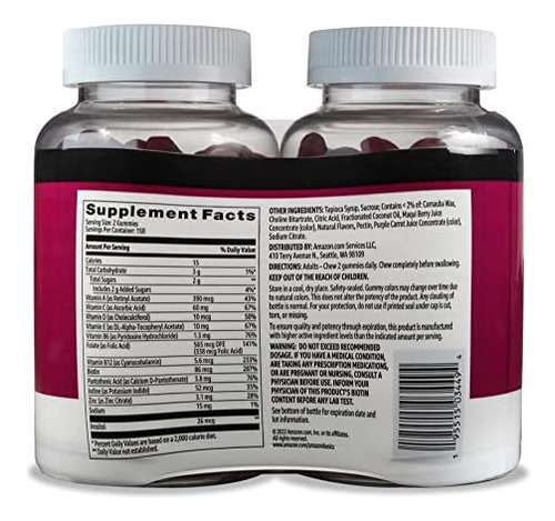 Multivitamínico Básico Para Adultos, 300 Gomas, Suplemento - Imagem 2