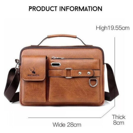 Bolsa Executiva Masculina Em Couro Pu 2023 - Imagem 6