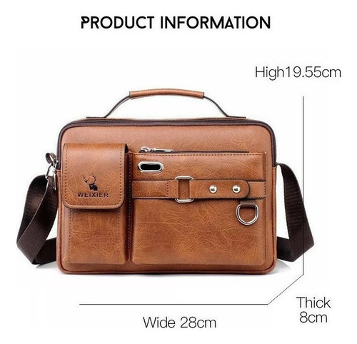 Bolsa Executiva Masculina Em Couro Pu 2023 - Imagem 6