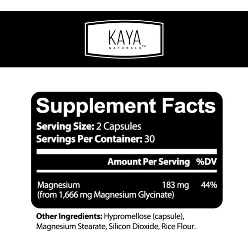 Kaya Naturals Cramp-a-way Glicinato De Magnésio, Auxílio Par - Imagem 2