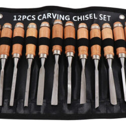 Conjuntos De Cinzel De Madeira 12pcs Com Casos Conjuntos De