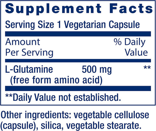 Extensão Da Vida L-glutamina, 500 Mg L-glutamina, Aminoácido - Imagem 3