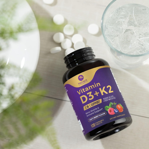 Vitamina D3 K2, 5000 Ui (125 Mcg) Vitamina D-3 Plus K-2 (mk- - Imagem 9