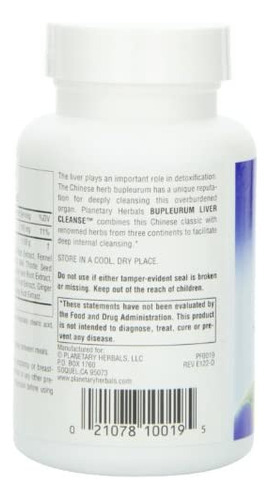 Planetary Herbals Bupleurum Liver Cleanse 545mg - Com Cálcio - Imagem 2
