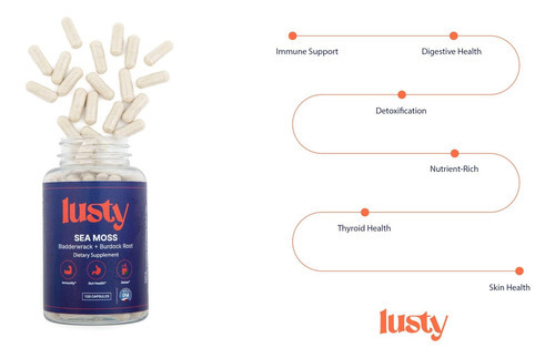 Cápsulas De Musgo Marinho Lusty Nutrition - American Made - - Imagem 8
