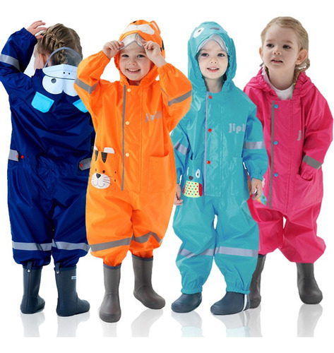 Capa De Chuva Infantil Capa Impermeável Poncho Fato De Chuva - Imagem 24