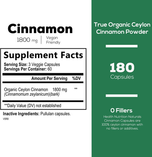 Cápsulas De Canela Orgânica 1800mg - Suplementos De Canela P - Imagem 2