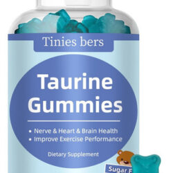 Taurina Gummies 1000mg, Açúcar Sem Adultos E Crianças, 1 De