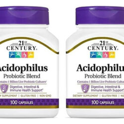 Cápsulas Acidophilus Do Século 21, Contagem De 100 (pacote C