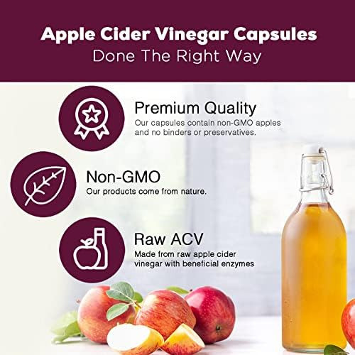 Cápsulas De Vinagre De Cidra De 1300 Mg Para Perda, Desinto - Imagem 3