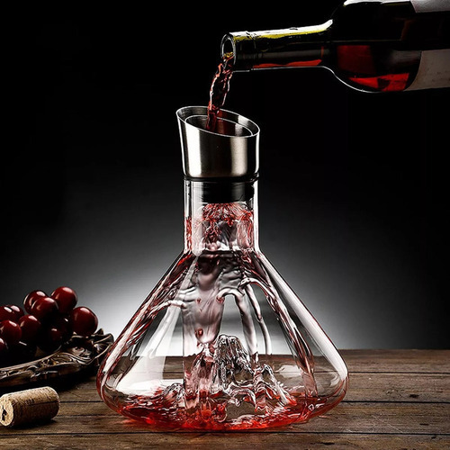Garrafa De Vidro Iceberg Garrafa De Vinho Aerador Para - Imagem 5