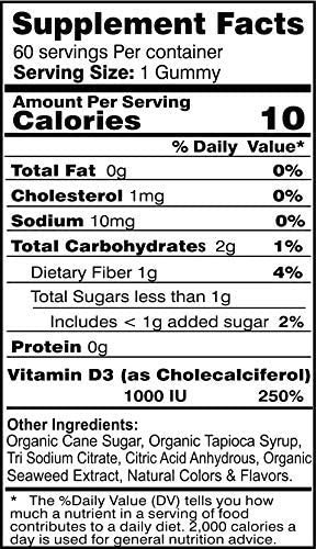 Ursinhos De Goma De Vitamina D3 Orgânica - Maneira Vegetari - Imagem 2