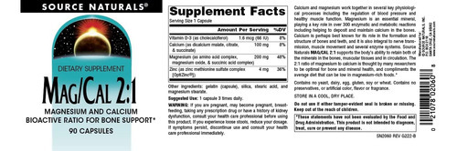 Source Naturals 2:1, Suplemento De Magnésio E Cálcio - 90 Cápsulas - Imagem 4