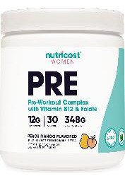 Pó Pré-treino Nutricost Peach Mango Para Mulheres, 30 Porçõe - Imagem 2
