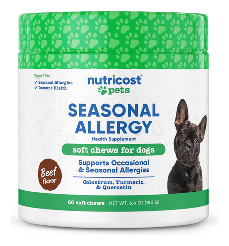 Suplemento Nutricost Pets Sazonal Allergy Para Cães 60 Masti