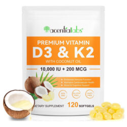Cápsulas Gelatinosas De Suplemento De Vitamina D3 K2, Ui Vit