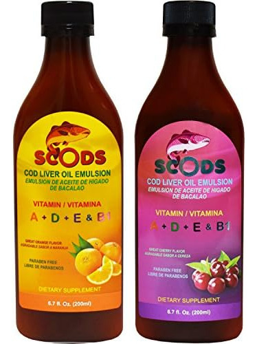 Elp Essential Scods Emulsão Sabor Cereja E Laranja. Óleo De