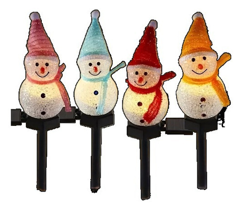 Novo Boneco Neve De Natal Com Luzes Solares, Jardim Externo