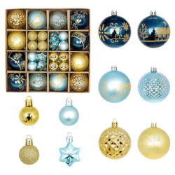 Decoração De Natal, 44 Peças De Bolas Penduradas Coloridas À