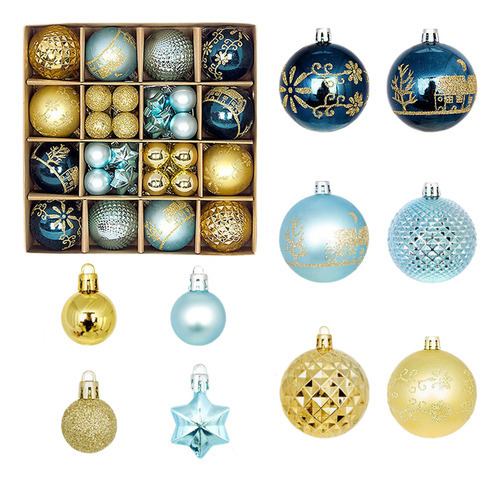 Decoração De Natal, 44 Peças De Bolas Penduradas Coloridas À