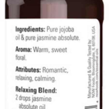 Mistura De Óleo Jasmim Absoluto Now Foods 30ml Importado 3un - Imagem 3