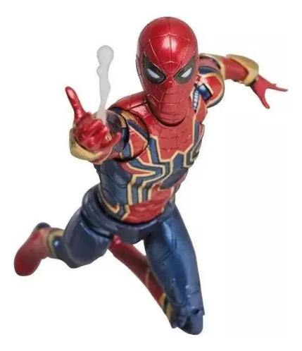 Boneco De Ação Avengers Iron Spider Man Mafex 081 Modelo T - Imagem 5