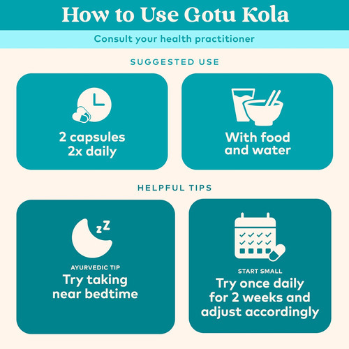 Suplemento De Ervas Gotu Kola Da Índia Orgânica - Adaptógeno - Imagem 4