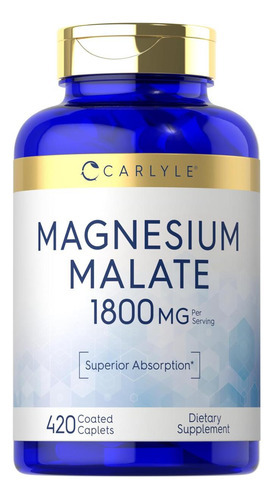 Malato De Magnésio Carlyle 1800mg | 420 Cápsulas Revestidas