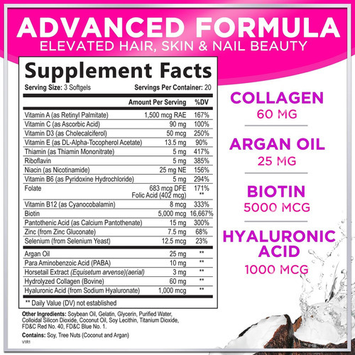 Vitaminas Capilares Para Mulheres Com Biotina 5000mcg - Saúd - Imagem 2