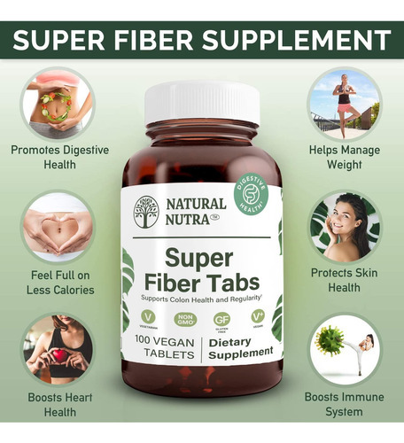 Suplemento Natural Nutra Super Fibra 100 Vegano - Imagem 2